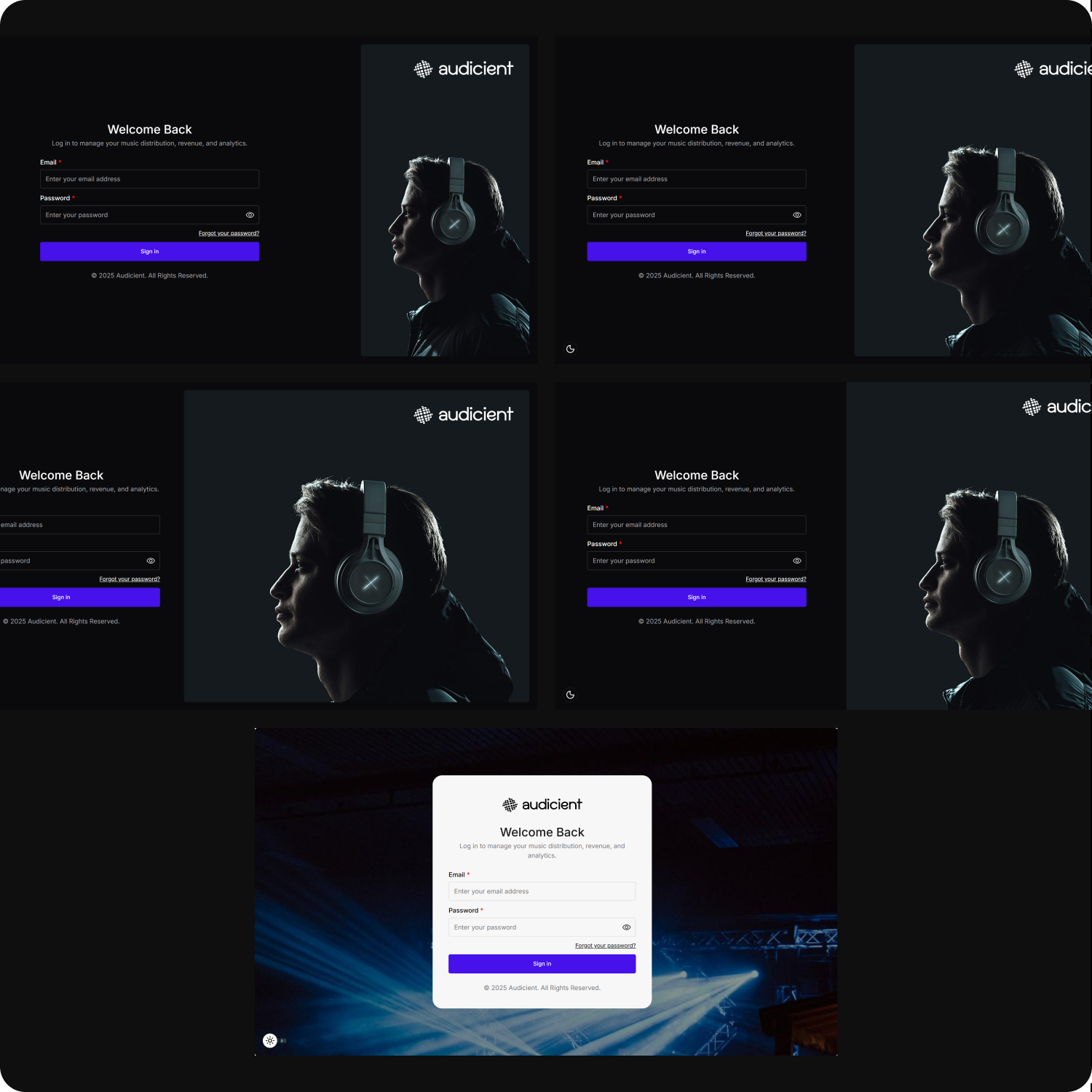 Layout and background customization settings for white label platform